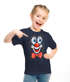 Kinder T Shirt Mädchen Fasching - Clown Gesicht - Karneval Printshirt Kostümidee DIY Last Minute Verkleidung Moonworks®preview