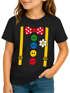 Kinder T-Shirt Mädchen Fasching - Clown Hosenträger - Karneval Shirt Kostümidee Last Minute Verkleidung Fastnacht Zirkus Moonworks®preview