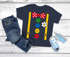 Kinder T-Shirt Mädchen Fasching - Clown Hosenträger - Karneval Shirt Kostümidee Last Minute Verkleidung Fastnacht Zirkus Moonworks®preview