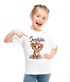 Kinder T-Shirt Mädchen Name kleiner Löwe Tiermotiv personalisiert Namensgeschenke SpecialMe®preview