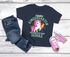 Kinder T-Shirt Mädchen Schulkind Tschüss Kindergarten ich glitzer jetzt in der Schule Einhorn Geschenk zur Einschulung 2025 Moonworks®preview