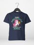Kinder T-Shirt Mädchen Schulkind Tschüss Kindergarten ich glitzer jetzt in der Schule Einhorn Geschenk zur Einschulung 2025 Moonworks®preview