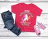 Kinder T-Shirt Mädchen Schulkind Tschüss Kindergarten ich glitzer jetzt in der Schule Einhorn Geschenk zur Einschulung 2025 Moonworks®preview