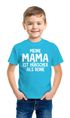 Kinder T-Shirt  Meine Mama ist hübscher als deine Spruch lustig Geschenk für Jungen Moonworks®preview