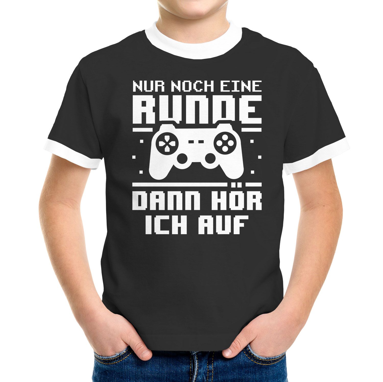 Kinder T-Shirt Nur noch eine Runde Zocker Gamer Spruch lustig Geschenk für  | eBay