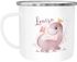 Kinder-Tasse Emaille Dino Dinosaurier Schmetterling personalisierte Tasse mit Name  individuelle Geschenke SpecialMe®preview