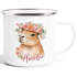 Kinder-Tasse Emaille personalisiert mit Name Capybara Blumenkranz Wasserschwein Geschenkidee für Kinder Mädchen SpecialMe®preview