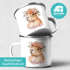 Kinder-Tasse Emaille personalisiert mit Name Capybara Blumenkranz Wasserschwein Geschenkidee für Kinder Mädchen SpecialMe®preview