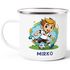 Kinder-Tasse Emaille personalisiert Wunschname Fußball Sport Geschenk Jungen Mädchen SpecialMe®preview