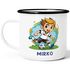 Kinder-Tasse Emaille personalisiert Wunschname Fußball Sport Geschenk Jungen Mädchen SpecialMe®preview