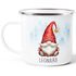 Kinder-Tasse Emaille Wichtel Grafik personalisiert mit Name Gnomes Weihnachtskobold individuelle Geschenke Jungen Mädchen SpecialMe®preview
