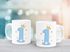 Kinder-Tasse Kunststoff mit Zahl 1 2 Krone Geburtstagsgeschenk Jungen Mädchen MoonWorks®preview