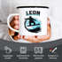 Kinder-Tasse {styleVariationName} Design Emailletasse personalisiert mit Namen Namenstasse Geschenkidee {styleVariationName} MoonWorks®preview