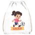 Kinder Turnbeutel Fußball Design Comicstil personalisierte Geschenke Mädchen Lieblingshobby Sport MoonWorks®preview