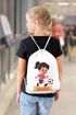 Kinder Turnbeutel Fußball Design Comicstil personalisierte Geschenke Mädchen Lieblingshobby Sport MoonWorks®preview