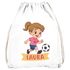 Kinder Turnbeutel Fußball Design Comicstil personalisierte Geschenke Mädchen Lieblingshobby Sport MoonWorks®preview