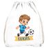 Kinder Turnbeutel mit Name Fußball Design Comicstil personalisierte Geschenke Lieblingshobby Sport Jungen MoonWorks®preview
