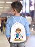 Kinder Turnbeutel mit Name Fußball Design Comicstil personalisierte Geschenke Lieblingshobby Sport Jungen MoonWorks®preview