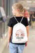 Kinder Turnbeutel mit Name Schulkind 2025 Regenbogen Blumen personalisierte Geschenke Schulanfang Mädchen SpecialMe®preview