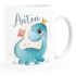 Kindertasse Dino Dinosaurier Schmetterling personalisierte Tasse mit Name aus Keramik für Kinder Jungen Mädchen SpecialMe®preview