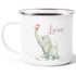 Kindertasse Emaille mit Namen Elefant Tiere Schmetterling personalisiert Namensgeschenke Jungen Mädchen SpecialMe®preview