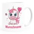 Kindertasse Keramik Einhorn Wunschname Herz personalisierte Namenstasse für Kinder Mädchen SpecialMe®preview