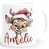 Kindertasse Keramik Weihnachtstiere Rentier Elch Kuh mit Wunschname personalisierte Geschenke SpecialMe®preview
