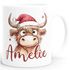 Kindertasse Keramik Weihnachtstiere Rentier Elch Kuh mit Wunschname personalisierte Geschenke SpecialMe®preview