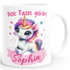 Kindertasse Kunststoff Einhorn personalisiert Wunschname Diese Tasse gehört Namenstasse Kinder Mädchen SpecialMe®preview