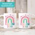 Kindertasse Kunststoff Einschulung 2025 Schulkind Regenbogen Herzen personalisierbar mit Jahreszahl für Kinder Jungen Mädchen SpecialMe®preview