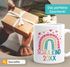Kindertasse Kunststoff Einschulung 2025 Schulkind Regenbogen Herzen personalisierbar mit Jahreszahl für Kinder Jungen Mädchen SpecialMe®preview