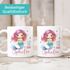 Kindertasse Kunststoff Einschulung Meerjungfrau mit Jahr und Name personalisierbar Schulkind 2025 für Mädchen SpecialMe®preview