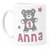 Kindertasse Kunststoff Teddybär 1-2 Geburtstag Baby personalisierte Namenstasse für Kinder Jungen Mädchen SpecialMe®preview