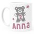 Kindertasse Kunststoff Teddybär 1-2 Geburtstag Baby personalisierte Namenstasse für Kinder Jungen Mädchen SpecialMe®preview