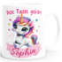 Kindertasse mit Einhorn Spruch Diese Tasse gehört personalisierte Namenstasse aus Keramik für Kinder Mädchen SpecialMe®preview