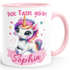 Kindertasse mit Einhorn Spruch Diese Tasse gehört personalisierte Namenstasse aus Keramik für Kinder Mädchen SpecialMe®preview