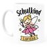 Kindertasse Schulkind Wunschname Geschenk zur Einschulung für Mädchen personalisiert SpecialMe®preview