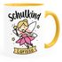 Kindertasse Schulkind Wunschname Geschenk zur Einschulung für Mädchen personalisiert SpecialMe®preview
