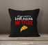 Kissen-Bezug all you need is love, pizza and Netflix Kissen-Hülle Deko-Kissen Baumwolle MoonWorks®preview