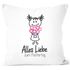 Kissen-Bezug Alles Liebe zum Muttertag Blumenstrauss Strichmännchen Geschenk für Mama SpecialMe®preview