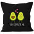 Kissen-Bezug Avocado - You complete me Kissen-Hülle Deko-Kissen Baumwolle Valentinstagsgeschenk MoonWorks®preview