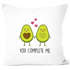 Kissen-Bezug Avocado - You complete me Kissen-Hülle Deko-Kissen Baumwolle Valentinstagsgeschenk MoonWorks®preview