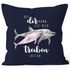 Kissen-Bezug Bei dir kann ich mich treiben lassen Delfin Delphin Liebe Spruch Geschenk Freund Freundin Kissen-Hülle Deko-Kissen Baumwolle MoonWorks®preview