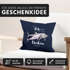 Kissen-Bezug Bei dir kann ich mich treiben lassen Delfin Delphin Liebe Spruch Geschenk Freund Freundin Kissen-Hülle Deko-Kissen Baumwolle MoonWorks®preview