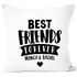 Kissen-Bezug Best Friends Forever BFF Kissen-Hülle mit Namen Baumwolle personalisierte Geschenke Dekokissen SpecialMe®preview