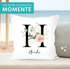 Kissen-Bezug Buchstabe personalisierbar Initiale Monogramm Rosen-Blüten persönliche Geschenke mit Name SpecialMe®preview