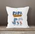 Kissen-Bezug Dino Papasaurus Papa personalisiert mit Namen Geschenke von 1 2 3 4 Kindern Vatertag SpecialMe®preview