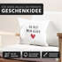 Kissen-Bezug Du bist mein Glück Geschenk Valentinstag Liebe Spruch Kissen-Hülle Deko-Kissen Baumwolle MoonWorks®preview