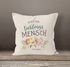 Kissen-Bezug Du bist mein Lieblingsmensch Blumen Geschenk Kissen-Hülle Deko-Kissen Baumwolle MoonWorks®preview