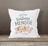 Kissen-Bezug Du bist mein Lieblingsmensch Blumen Geschenk Kissen-Hülle Deko-Kissen Baumwolle MoonWorks®preview
